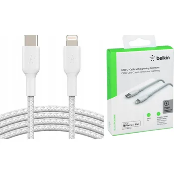 Datový kabel Kabel Belkin USB-C – Apple Lightning 2 m bílý