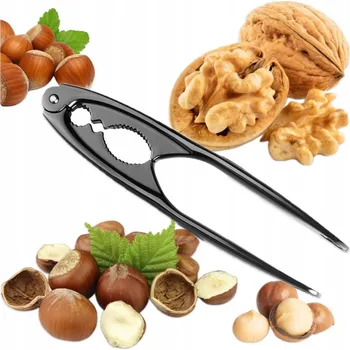 Louskáček LOUSKÁČEK NA OŘECHY černý chrom, ruční kovový drtič AMBITION 18 cm