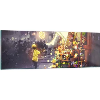 Obraz Obraz na skle do obýváku ložnice 90x30 abstrakce obrazy na zeď sklo