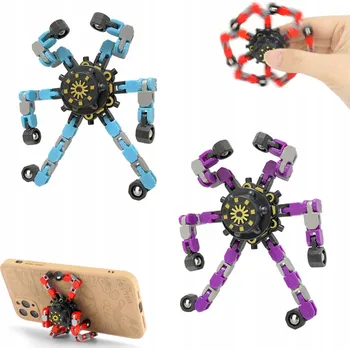 Hračka pro nejmenší 2x antistresový řetízek Fidget Spinner układanka skládačka HRAČKA ANTISTRESOVÁ ROBOT