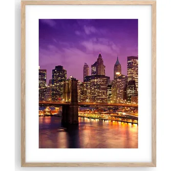 Obraz Obraz plakát na zeď v rámu světlý dub 40x50 město plakáty do obýváku