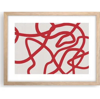 Obraz Obraz plakát v rámu světlý dub do obýváku 40x30 minimalismus foto na zeď