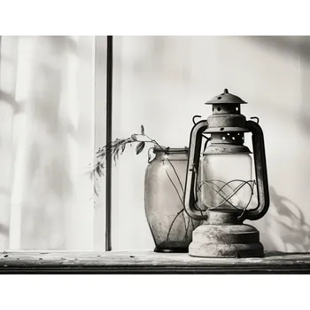 Plakát Plakát Lampa ve stínech bez rámu 65 x 50 cm