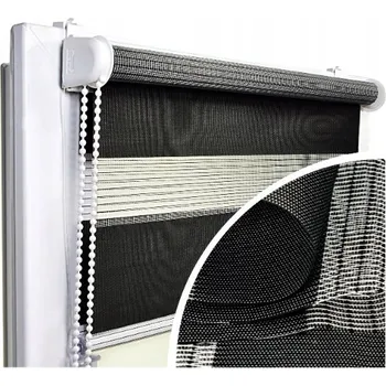 Roleta VOPPI ROLETA DEN A NOC 81x230 CM ČERNÁ