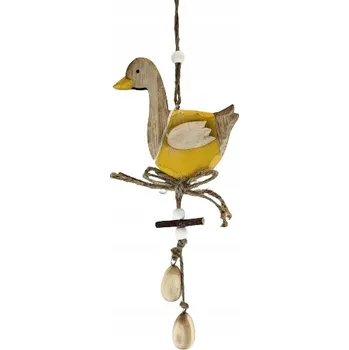 Velikonoční dekorace Dřevěná velikonoční závěska ptáček