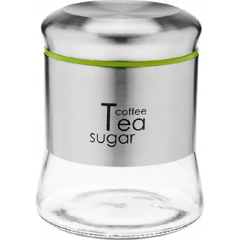 Dóza na potraviny Skleněná dóza s víkem z nerezové ocel GRENO 750 ml zelená