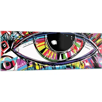 Obraz Obraz na skle do obýváku ložnice 90x30 abstrakce obrazy na zeď sklo