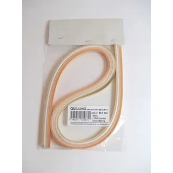 kreativní sada Papírové proužky na quilling, Barva: bílá/béžová