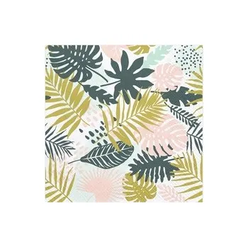Papírový ubrousek Papírové ubrousky Aloha, motiv listů, 20 kusů