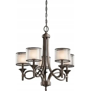 Vícebodový lustr Lacey KL-LACEY5-MB Kichler hnědý krémový