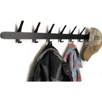 Věšák Prosty #4 - ČERNÝ - Věšák na oblečení 80cm Loft