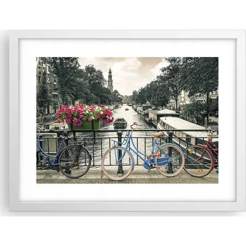 Obraz Obraz plakát v bílém rámu do obýváku 40x30 foto plakáty na zeď s motivem města