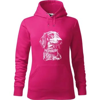 Dámská mikina Mikina - Jezevčík Barva: Purpurová (40), Velikost: XS, Střih: Dámské