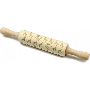 Váleček na těsto Německý krátkosrstý ohař malý gravírovaný váleček se psy, váleček se vzory