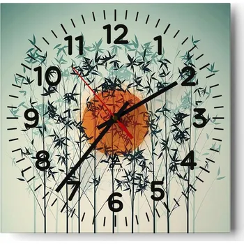 Hodiny Nástěnné hodiny do obýváku 40x40 Abstrakce Tiché hodiny Skleněné hodiny Bez hlučnosti