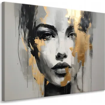 Obraz Obraz do Ložnice Žena ZLATÝ Portrét Abstrakce Styl Glamour 30x20