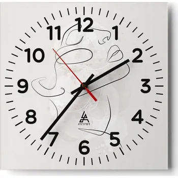 Hodiny Nástěnné hodiny do obýváku 40x40 Žena Bezhluké hodiny na skle Tiché