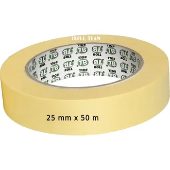 25 mm x 50 metrů KREPOVÁ MASKÁRNÍ PÁSKA do 90 stupňů BOLL 91