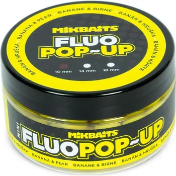 Boilies Mini Plovoucí fluo boilie Mikbaits Banán Hruška 10mm