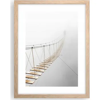 Obraz Obraz plakát v rámu světlý dub do obýváku 30x40 abstrakce plakáty na zeď