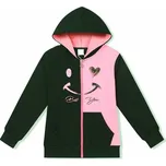 DÍVČÍ MIKINA MM9816 VELIKOSTI 134-164 Velikost: 146, Barva: Černá/ růžová