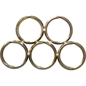 Kroužek na klíče 20 mm s prolisem, 5 ks, zlatý