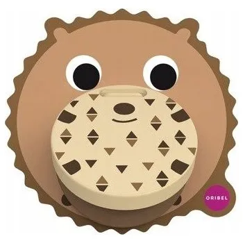 Hračka pro nejmenší Klepátko na dveře nalepovací Oribel hnědé