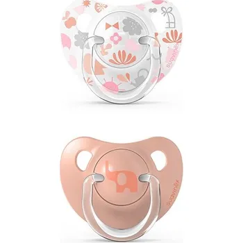 dudlíky SUAVINEX | Dudlík anatomický 6/18m 2ks MEMORIES - oranžová