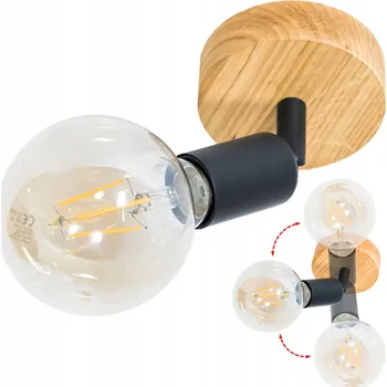 Nástěnné svítidlo LED nástěnné svítidlo Wood hnědé E27 40 W