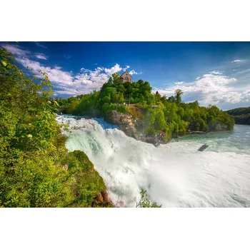 Obraz Obraz Na Plátně Vodopád Rheinfall ve Švýcarsku 90x60