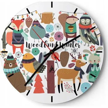 Hodiny Nástěnné hodiny do kuchyně 30x30 Pro děti Skleněné hodiny do obýváku Tiché