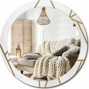 Zrcadlo Zrcadlo s potiskem do koupelny ložnice obývacího pokoje Lineární kompozice o velikosti 90 cm