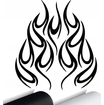 Samolepicí dekorace na vozidlo SAMOLEPKA na auto PLAMENY OHEŇ 15x13 cm