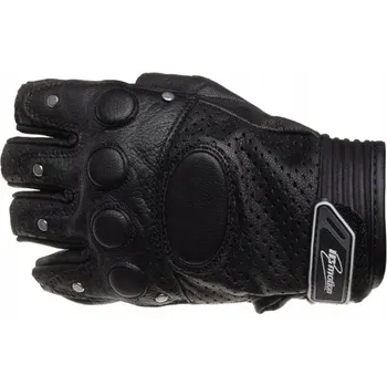 Moto rukavice MOTOCYKLOVÉ RUKAVICE bez prstů kožené s nýty XL