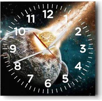 Hodiny Nástěnné hodiny do obýváku 40x40 Abstrakce Tiché hodiny Skleněné hodiny Bez hlučnosti