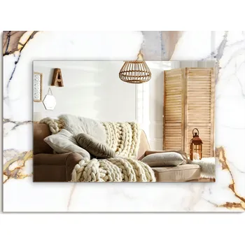 Zrcadlo Zrcadlo nástěnné s ozdobným skleněným rámem Mramor s žilkami 80x60 cm