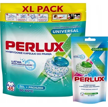 Kapsle na praní Perlux kapsle na praní univerzální + barva 45+2 ks gel + prášek v jednom