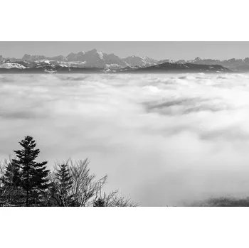 Obraz Plakát Alpský výhled nad mraky bez rámu 30 x 20 cm