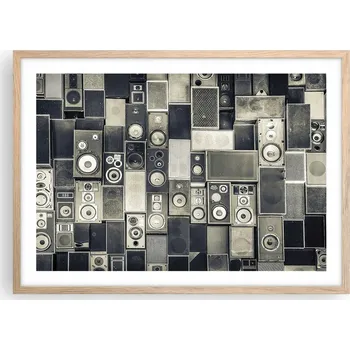 Obraz Plakát v rámu světlý dub obývací pokoj ložnice 70x50 abstrakce moderní obraz