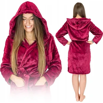 Dámský župan Onesies dámský župan ke kolenům s kapucí, velikost L