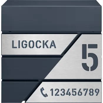 Poštovní schránka Poštovní schránka euroschránka, s vhozem, se schránkou na noviny M-TEC šedá