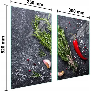 Kuchyňské prkénko Krájecí deska TMK ArtDeko sklo 2 ks