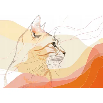 Plakát Plakát Jemný Profil Kočky bez rámu 42 x 29,7 cm