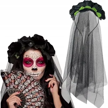 Karnevalový kostým Čelenka věnec s květinami coco závoj kostým kostým na Halloween