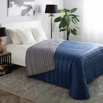 Přehoz na lůžko Přehoz na postel Dekoria z mikrovlákna 220 cm x 240 cm modrý