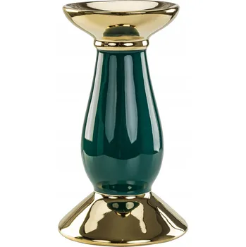Svícen Svícen Glamour Zeleň Lahvová 10 x 17,5 cm