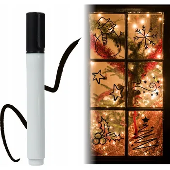 Černý popisovač na sklo Kaemingk 1 ks