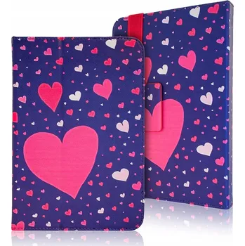 Pouzdro na mobilní telefon UNIVERZÁLNÍ POUZDRO NA TABLET 7" 8" hearts