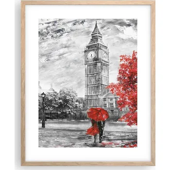 Obraz Obraz plakát na zeď v rámu světlý dub 40x50 město plakáty do obýváku