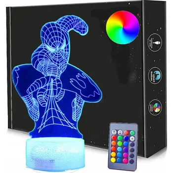 Lampička 3D lampička noční LED USB dálkové ovládání Míč Spider-Man